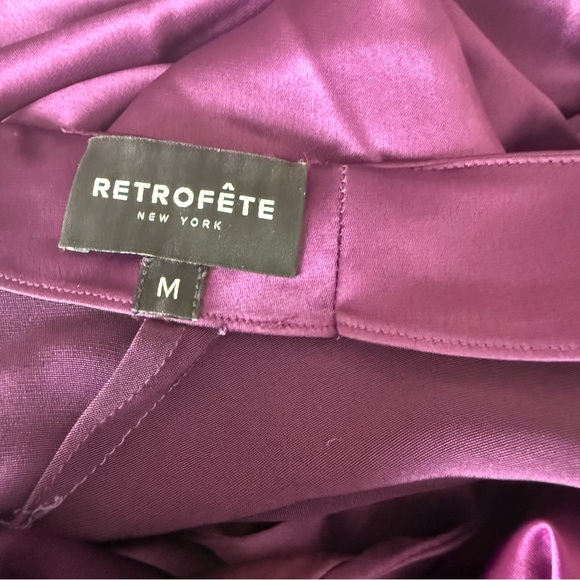 Retrofete Ester Stunning Purple Ruched Halter Maxi dress size medium - Picture 7 of 8
